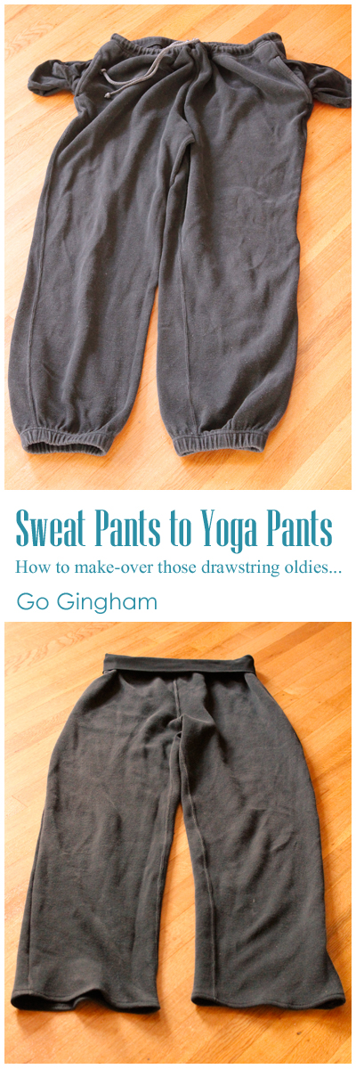 Sweat pants to yoga pants Go Gingham