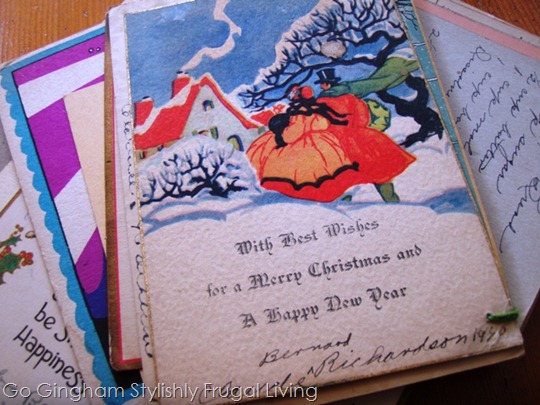 Reused Christmas cards