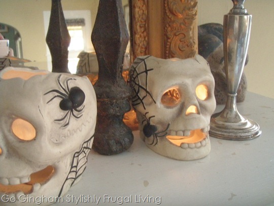 Skull candle holders