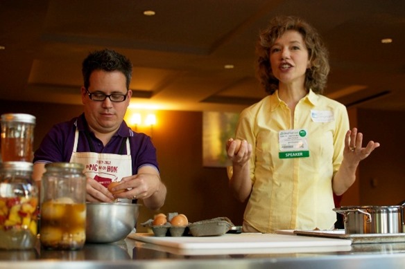 Sara Tetreault at BlogHer Food speaking