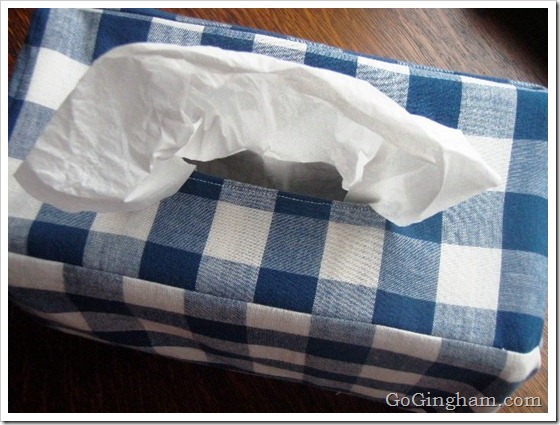 Tissue Box Slip-Cover Give Away on Go Gingham
