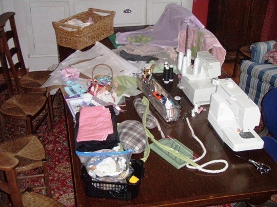 Sewing can be messy, too!