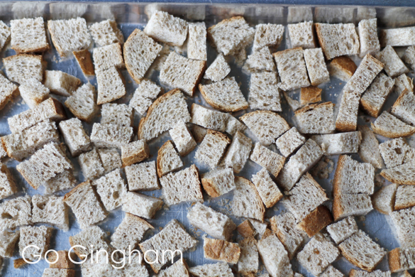 Cubed bread Thanksgiving Go Gingham