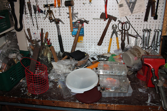 Peg board tools before