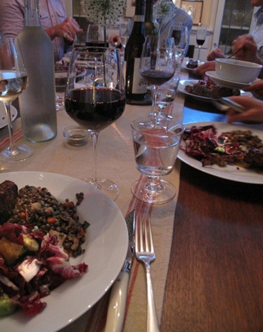 Early summer dinner group