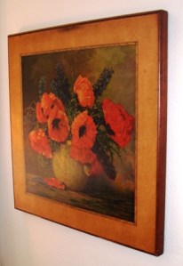 Decorating with two tables - card table on wall