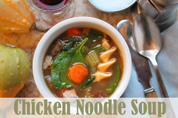 Homemade chicken noodle soup from Go Gingham
