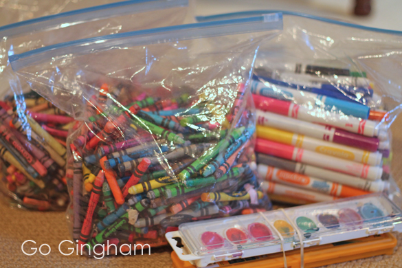 Art supplies to donate Go Gingham