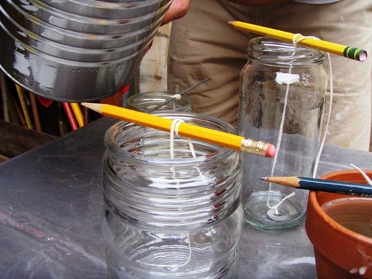 Go Gingham: How to make new candles from old candles