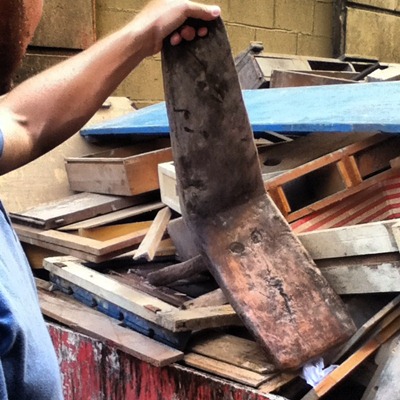 Dumpster diving in Barcelona, Spain