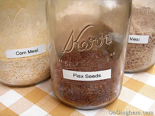 Go Gingham: Organizing food storage containers