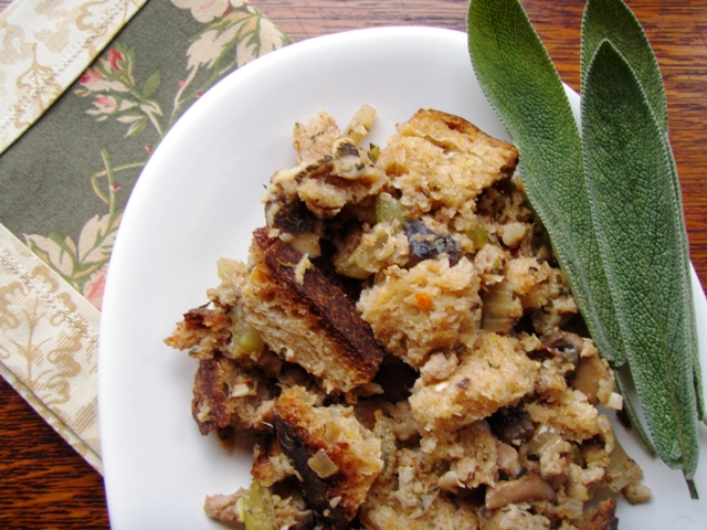 Oyster and Sausage Stuffing for Thanksgiving from Go Gingham