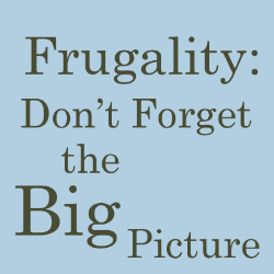 Frugality: Don't forget the big picture