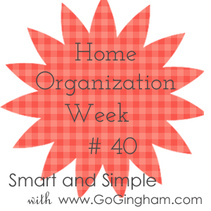 Home Organization Week 40 from Go Gingham