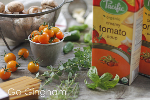 Soup to pasta dinner Go Gingham