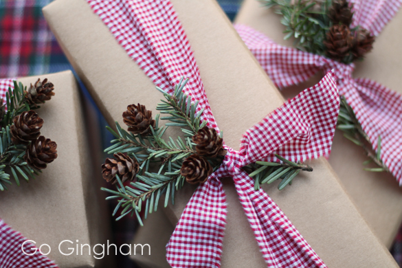 Sustainable Gift Wrapping Go Gingham