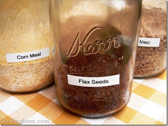 Go Gingham: Glass jars