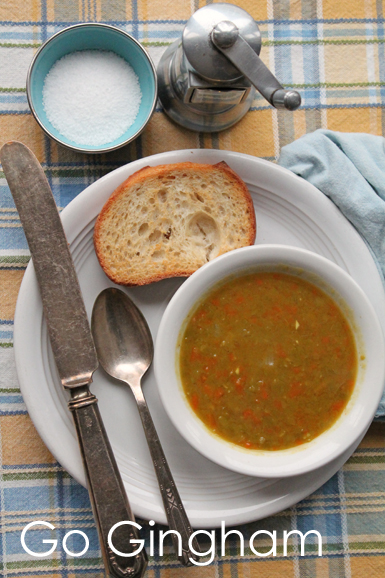 Split pea soup with carrots from Go Gingham
