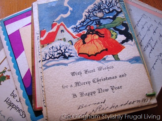 Reused Christmas cards