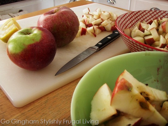 Apples diced