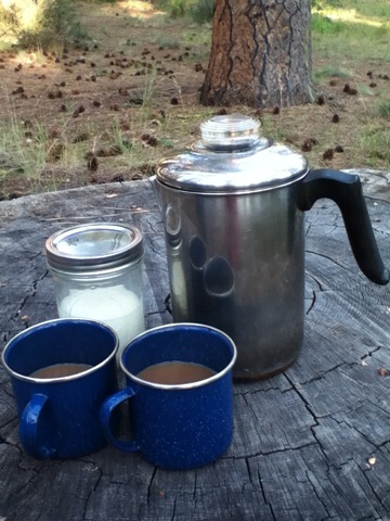 Coffee at campsite