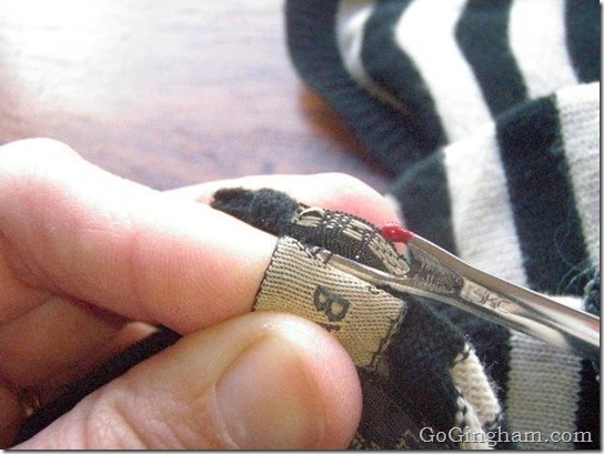 Go Gingham: How to remove tags from clothing