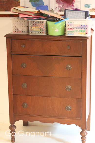 Art Supplies before Go Gingham