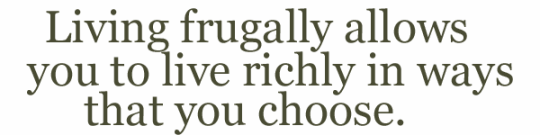 Frugal Living is the Key to Saving