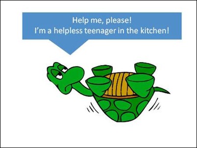 Teenager in the kitchen