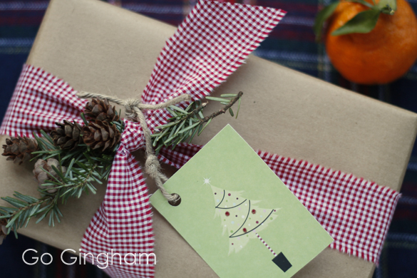 Gift and Reused Tag Go Gingham