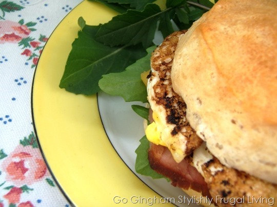 Go Gingham: Easter morning sandwich
