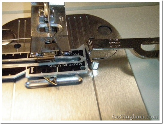Make sure sewing machine gauge is set correctly.   