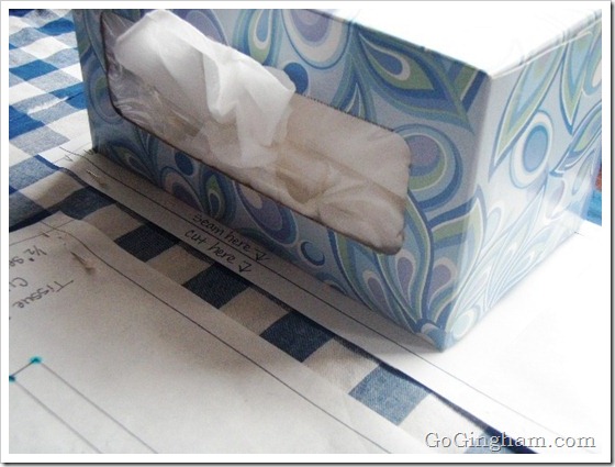 Sewing Project:  Tissue Box Slip-Cover