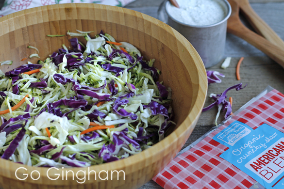 Shredded zucchini and cabbage Go Gingham